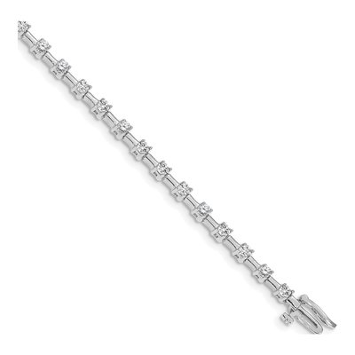 14K White Gold 2 ct tw Diamond Tennis Bracelet Mounting