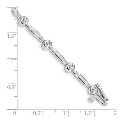 14K White Gold 1/2 ct tw Bar Link Bracelet Mounting – view 6