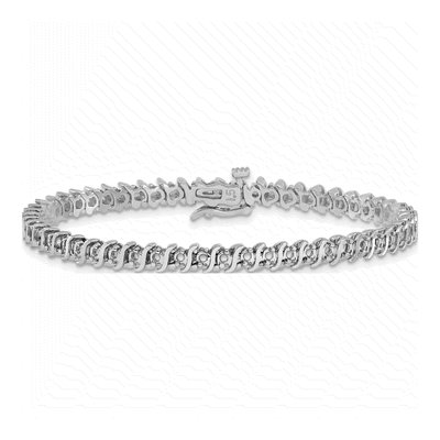 14K White Gold 7/8 ct tw Diamond Tennis Bracelet Mounting – view 3