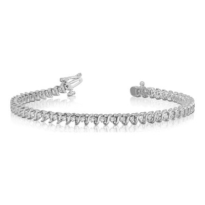 14K White Gold 7/8 ct tw Diamond Tennis Bracelet – view 5