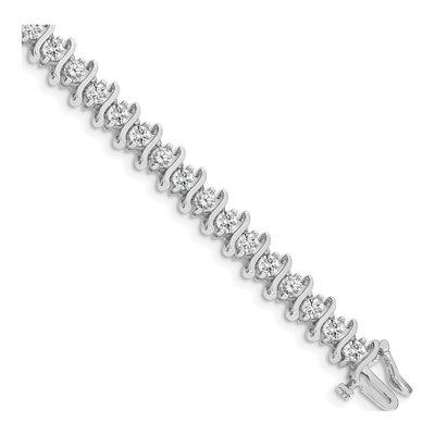 14K White Gold 5.95 ct tw Diamond Tennis Bracelet Mounting
