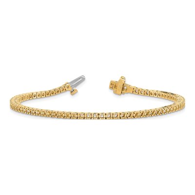 14K Yellow Gold 1.25 ct tw Tennis Bracelet Mounting – view 4