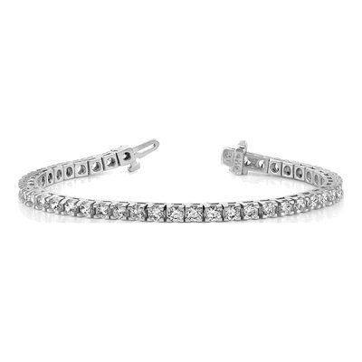 14K White Gold 1.25 ct tw Diamond Tennis Bracelet Mounting