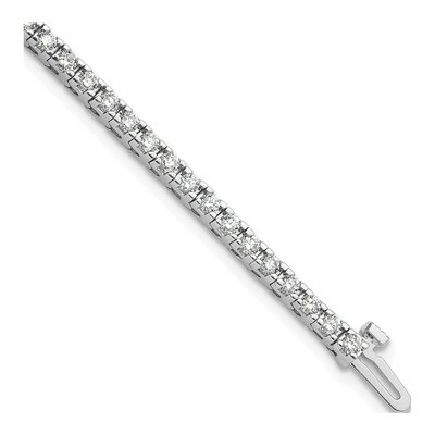 14K White Gold 2.17 ct tw Diamond Tennis Bracelet Mounting