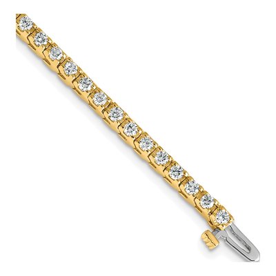 14K Yellow Gold 2.18 ct tw Diamond Tennis Bracelet Mounting