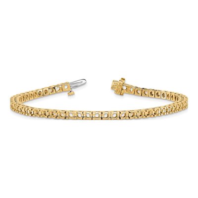 14K Yellow Gold 2.86 ct tw Tennis Bracelet Mounting – view 4