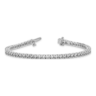 14K White Gold 2.86 ct tw 7-inch Diamond Tennis Bracelet Mounting – view 5