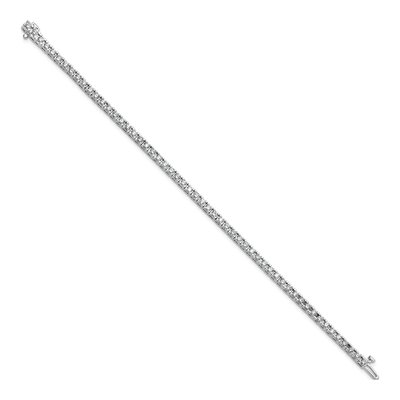 14K White Gold 2.86 ct tw Diamond Round 4-prong Tennis Bracelet – view 3