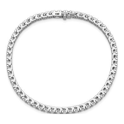 14K White Gold 2.86 ct tw Diamond Round 4-prong Tennis Bracelet – view 5