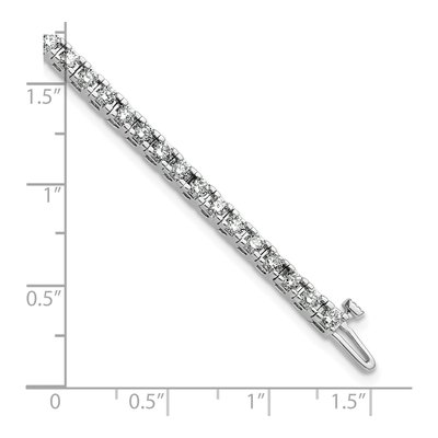 14K White Gold 2.86 ct tw Diamond Round 4-prong Tennis Bracelet – view 6