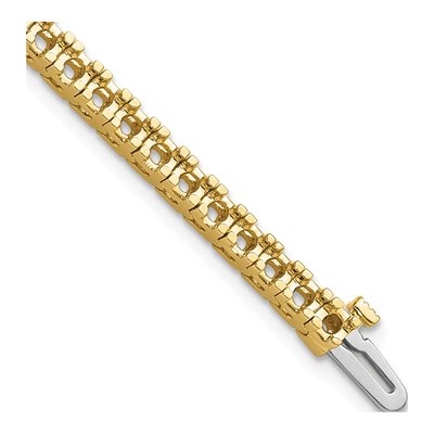 14K Yellow Gold 4.1 ct tw Diamond Tennis Bracelet Mounting