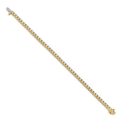 14K Yellow Gold 4.1 ct tw Diamond Tennis Bracelet – view 2