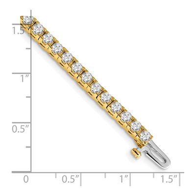 14K Yellow Gold 4.1 ct tw Diamond Tennis Bracelet – view 4