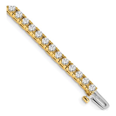 14K Yellow Gold 4.1 ct tw Diamond Tennis Bracelet