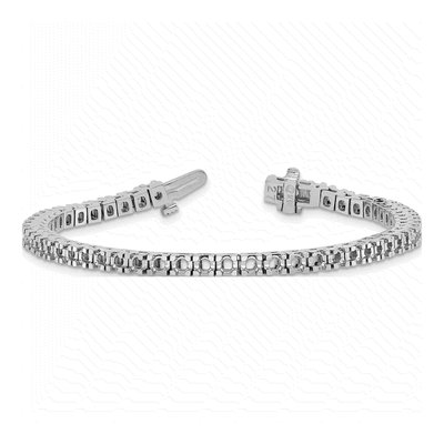 14K White Gold 4.1 ct tw Diamond Tennis Bracelet Mounting – view 4