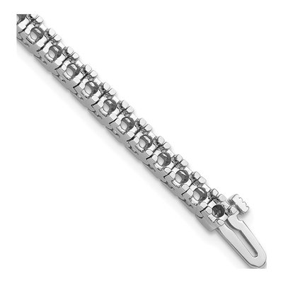 14K White Gold 4.1 ct tw Diamond Tennis Bracelet Mounting