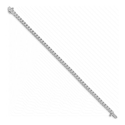 14K White Gold 4.1 ct tw Diamond Round 4-prong Tennis Bracelet – view 3