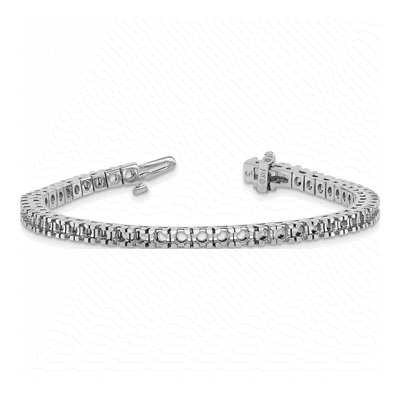 14K White Gold 4.65 ct tw Diamond Tennis Bracelet Mounting – view 4