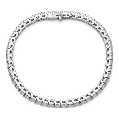 14K White Gold 4 5/8 ct tw Lab-Grown Diamond Tennis Bracelet – view 5