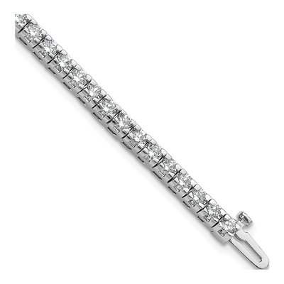 14K White Gold 4 5/8 ct tw Lab-Grown Diamond Tennis Bracelet