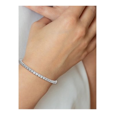 14K White Gold 4 5/8 ct tw Lab-Grown Diamond Tennis Bracelet – view 8