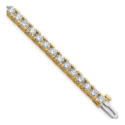 14K Yellow Gold 5 7/8 ct tw Lab-Grown Diamond Tennis Bracelet