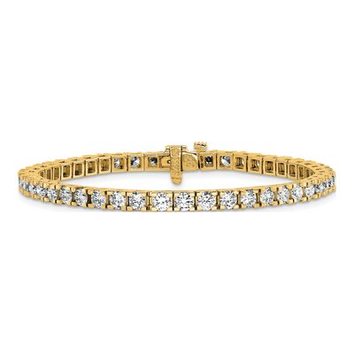 14K Yellow Gold 6.44 ct tw Diamond Tennis Bracelet – view 4