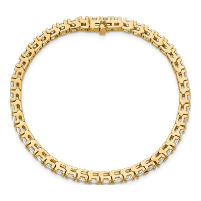 14K Yellow Gold 6.44 ct tw Diamond Tennis Bracelet – view 5