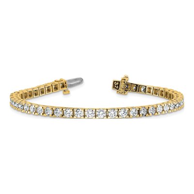 14K Yellow Gold 6.44 ct tw Diamond Tennis Bracelet – view 6