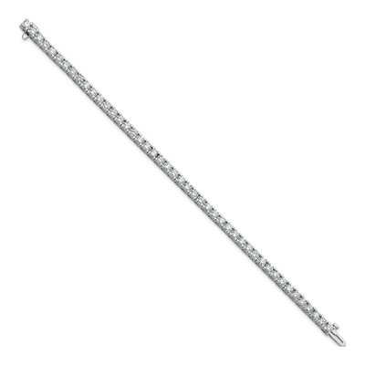 14K White Gold 6.44 ct tw Diamond Tennis Bracelet – view 3