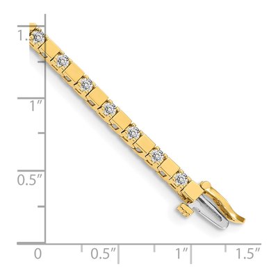 14K Yellow Gold 1.1 ct tw Diamond Tennis Bracelet – view 4