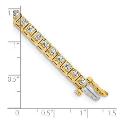14K Yellow Gold 1.75 ct tw Diamond Tennis Bracelet – view 4