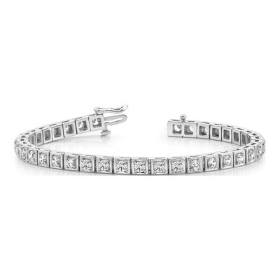 14K White Gold 1.75 ct tw Diamond Tennis Bracelet Mounting – view 5