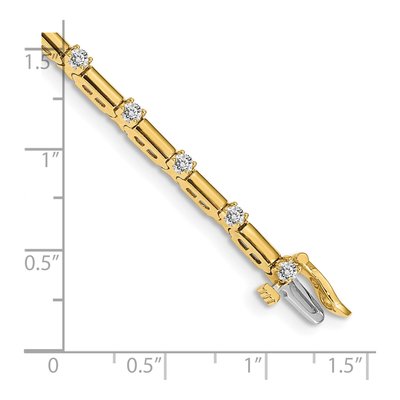 14K Yellow Gold 1 ct tw Diamond Tennis Bracelet Mounting – view 4