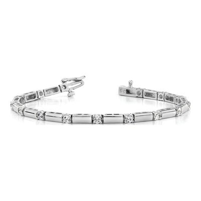 14K White Gold 1 ct tw Diamond Tennis Bracelet Mounting – view 5