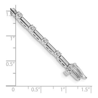 14K White Gold 1 ct tw Diamond Tennis Bracelet – view 4