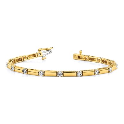 14K Yellow Gold 2.1 ct tw Diamond Tennis Bracelet Mounting – view 5