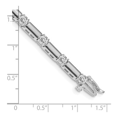 14K White Gold 2.1 ct tw Diamond Tennis Bracelet Mounting – view 4