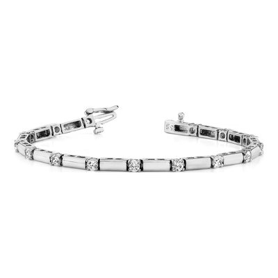 14K White Gold 2.1 ct tw Diamond Tennis Bracelet Mounting – view 5