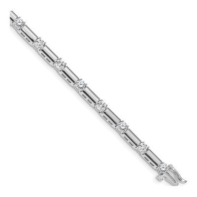 14K White Gold 2.1 ct tw Diamond Tennis Bracelet Mounting