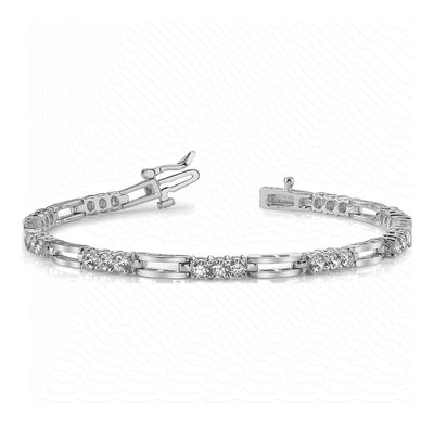 14K White Gold 1.5 ct tw Tennis Bracelet Mounting – view 4
