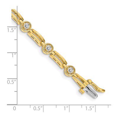 14K Yellow Gold 3/4 ct tw Diamond Tennis Bracelet – view 4