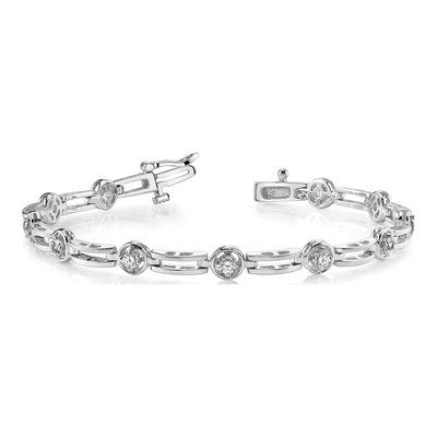 14K White Gold 3/4 ct tw Diamond Tennis Bracelet Mounting – view 4