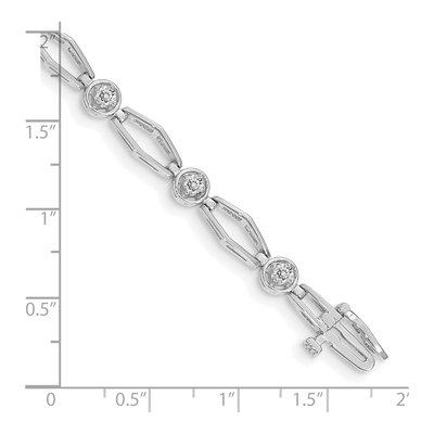 14K White Gold 3/4 ct tw Diamond Fancy Link Bracelet Mounting – view 6