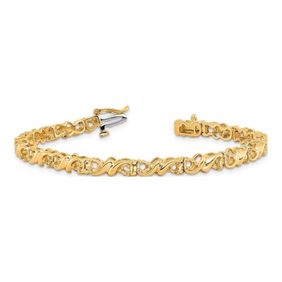14K Yellow Gold 1.17 ct tw Tennis Bracelet Mounting – view 3