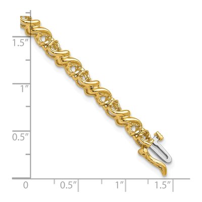 14K Yellow Gold 1.17 ct tw Tennis Bracelet Mounting – view 4