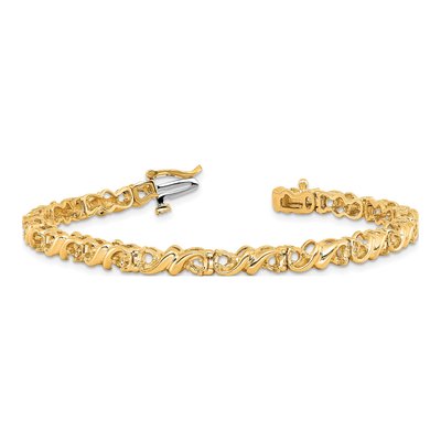 14K Yellow Gold 1.17 ct tw Tennis Bracelet Mounting – view 5