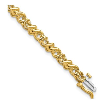 14K Yellow Gold 1.17 ct tw Tennis Bracelet Mounting