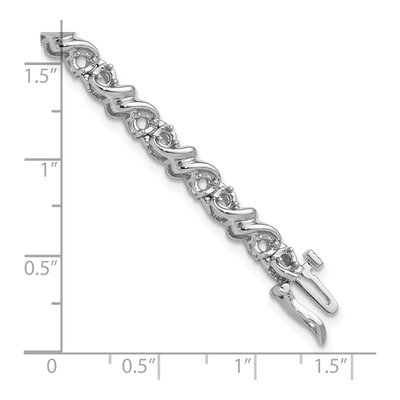 14K White Gold 1.17 ct tw Tennis Bracelet Mounting – view 4