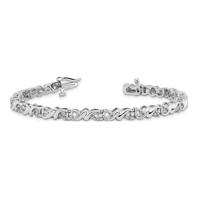 14K White Gold 1.17 ct tw Tennis Bracelet Mounting – view 5